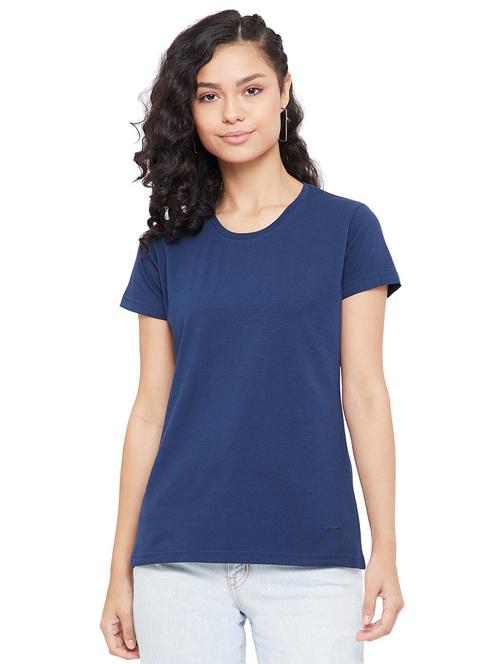 blue solid t-shirt - 19342126 - Very Small Image - 1