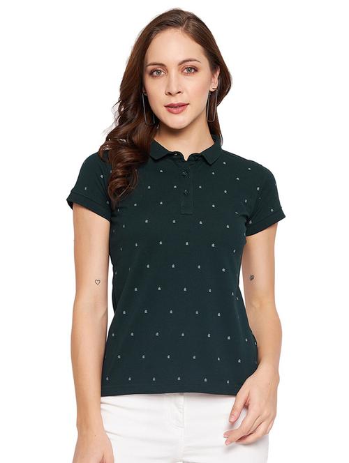 green printed polo t-shirt - 19342134 - Very Small Image - 1
