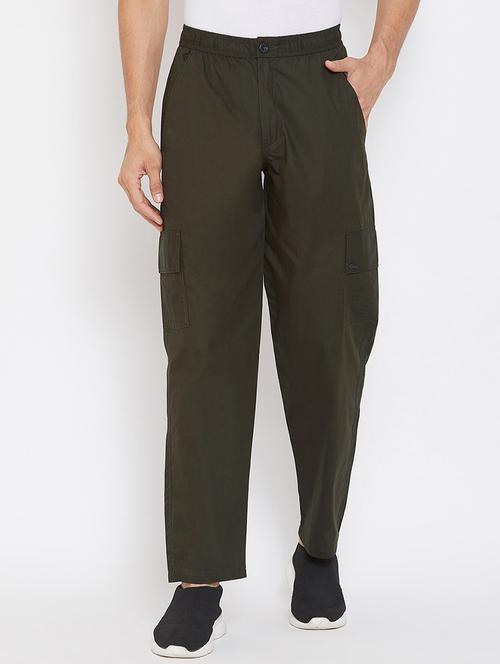 mid rise solid track pant - 19342201 - Very Small Image - 1