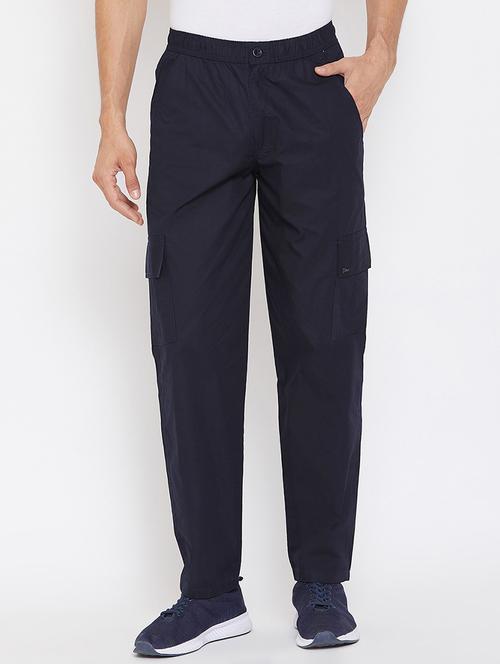 mid rise solid track pant - 19342215 - Very Small Image - 1