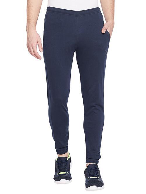 dark blue solid ankle length track pant - 19342331 - Very Small Image - 1