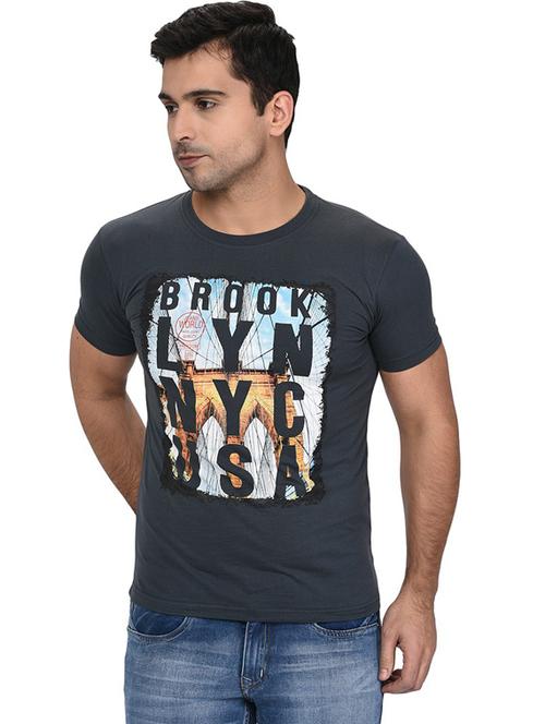round neck printed regular t-shirt - 19342442 - Very Small Image - 1