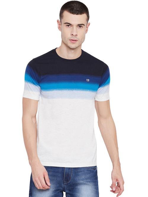 round neck self design regular t-shirt - 19342616 - Very Small Image - 1