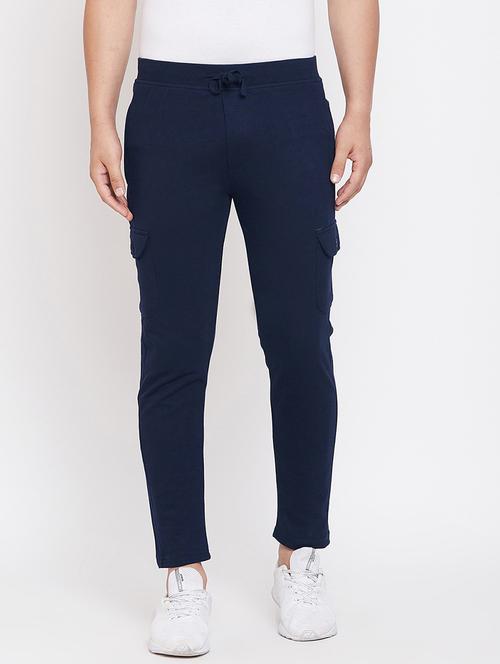 men solid mid rise track pant - 19342752 - Very Small Image - 1