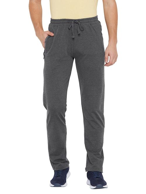 mid rise solid full length track pant - 19342816 - Very Small Image - 1