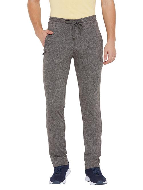 mid rise solid full length track pant - 19342817 - Very Small Image - 1
