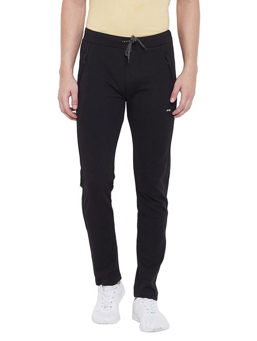 mid rise solid full length track pant - 19342830 - Very Small Image - 1
