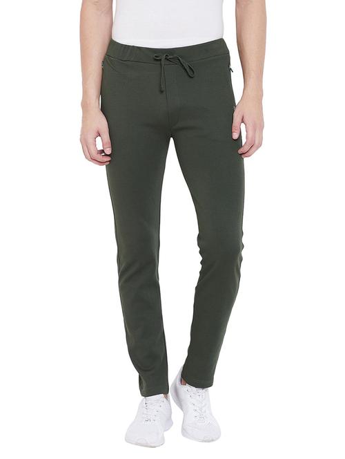 mid rise solid full length track pant - 19342831 - Very Small Image - 1