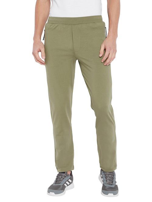 mid rise solid full length track pant - 19342834 - Very Small Image - 1