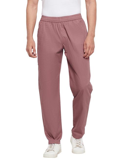 pink solid ankle length track pant - 19342878 - Very Small Image - 1