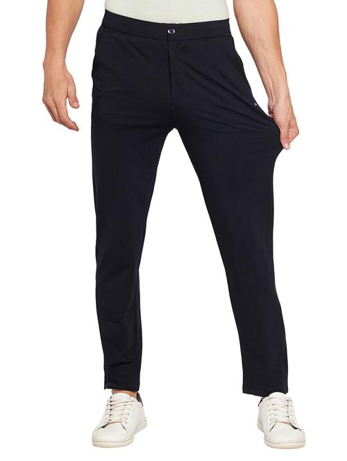 blue solid ankle length track pant - 19342936 - Very Small Image - 1