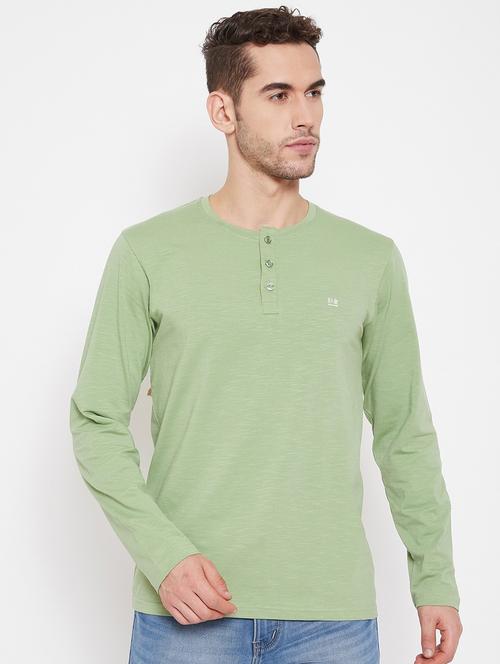 men solid long sleeves t-shirt - 19343246 - Very Small Image - 1