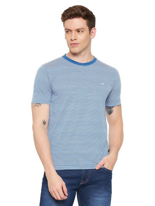 stripes cotton blend regular t-shirt - 19344220 - Very Small Image - 1