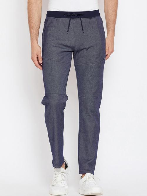 dark blue solid ankle length track pant - 19344299 - Very Small Image - 1