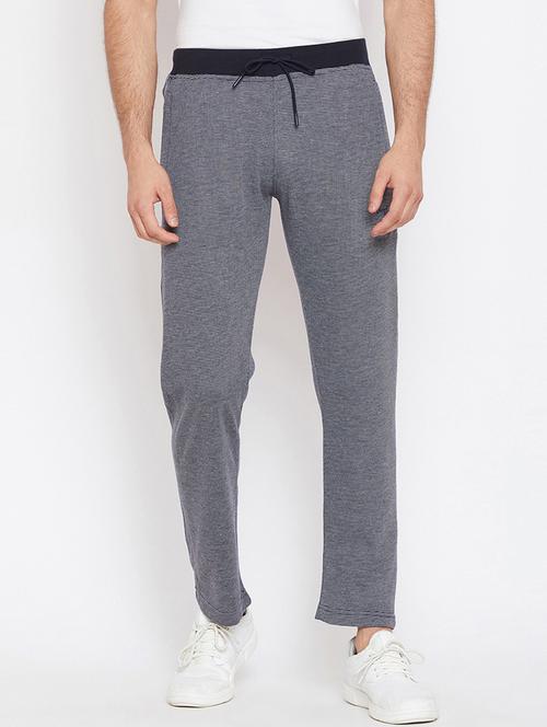 dark blue solid ankle length track pant - 19344307 - Very Small Image - 1