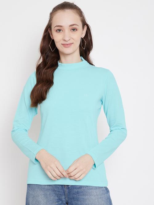 blue long sleeves regular tee - 19344320 - Very Small Image - 1