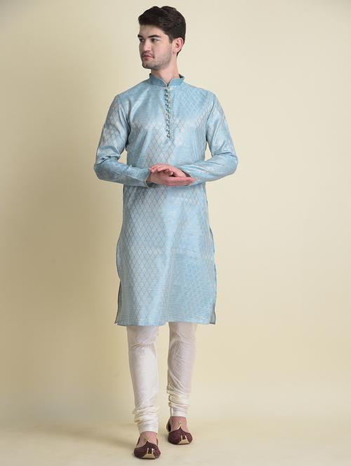 self design kurta pyjama ethnic wear set - 19344354 - Very Small Image - 1