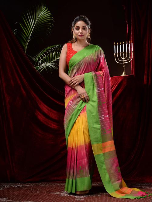 women's self design multi colored saree - 19345488 - Very Small Image - 1