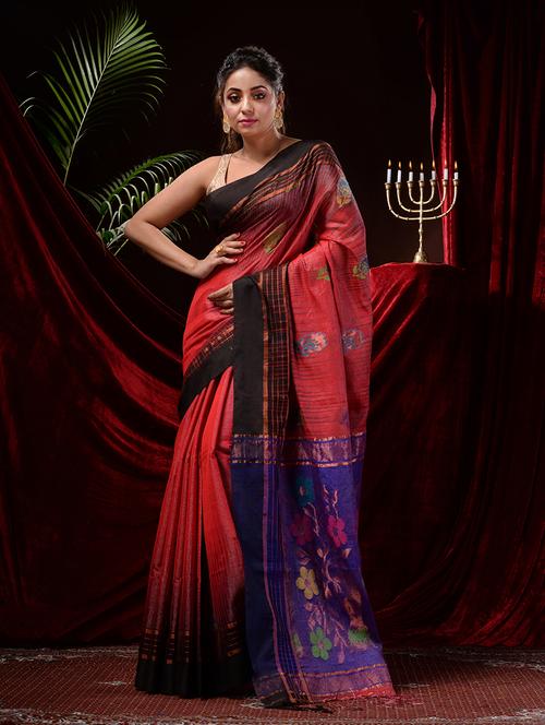 multi colored self design saree with blouse - 19345492 - Very Small Image - 1