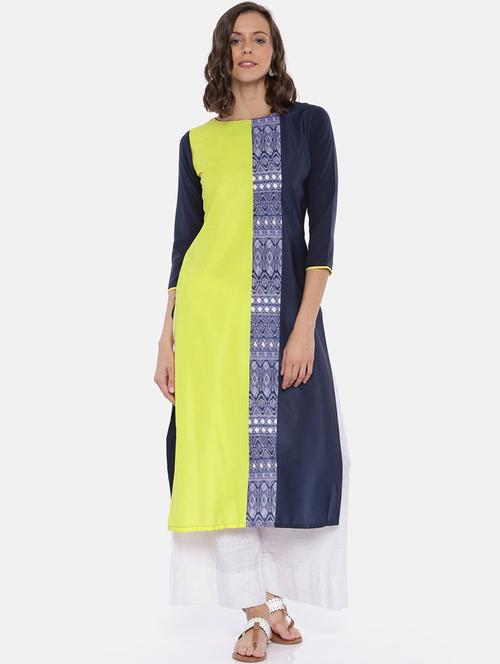 printed straight kurta - 19346114 - Very Small Image - 1