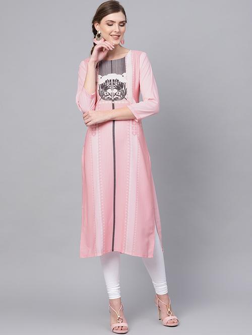 printed straight kurta - 19346237 - Very Small Image - 1
