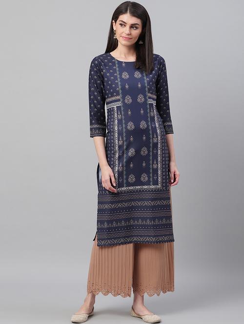 women's straight kurta - 19346386 - Very Small Image - 1