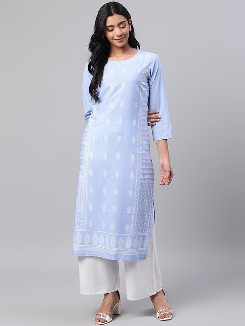 women's straight kurta - 19346420 - Very Small Image - 1