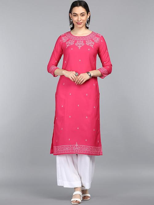 women's straight kurta - 19346610 - Very Small Image - 1