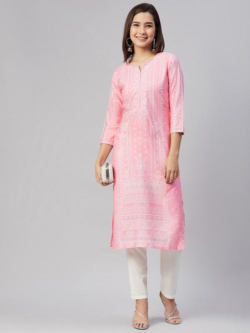 printed straight kurta - 19346639 - Very Small Image - 1