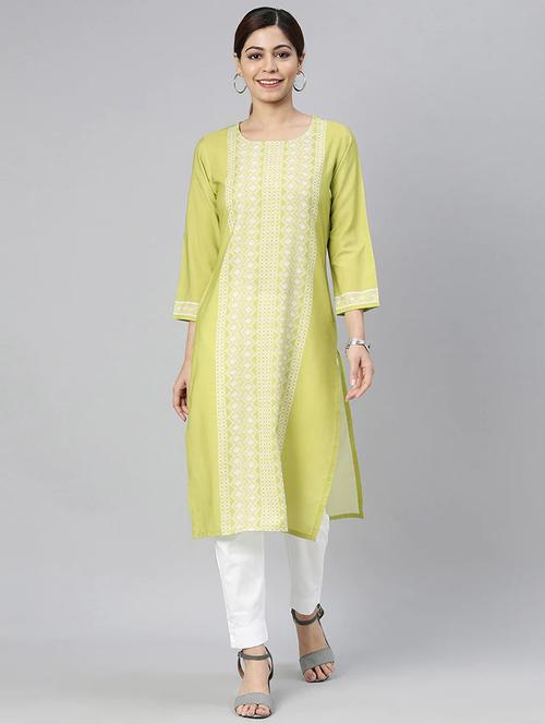 women's straight kurta - 19346693 - Very Small Image - 1