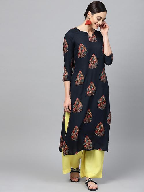 women's straight kurta - 19346731 - Very Small Image - 1