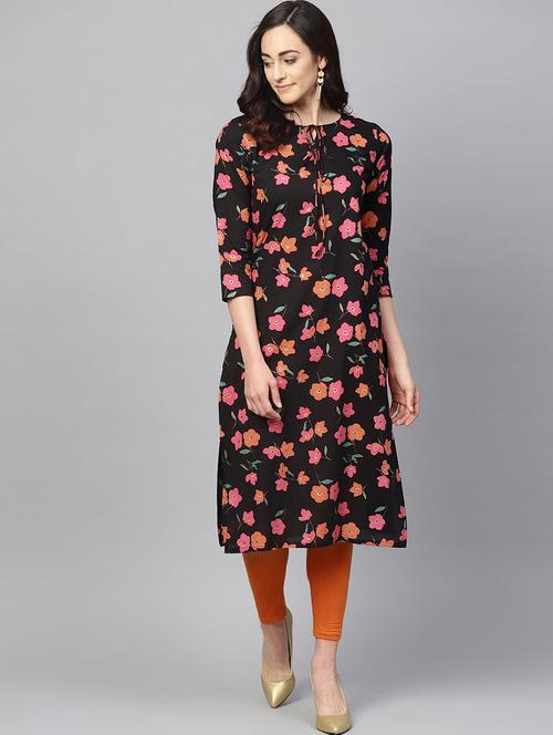 printed straight kurta - 19346740 - Very Small Image - 1