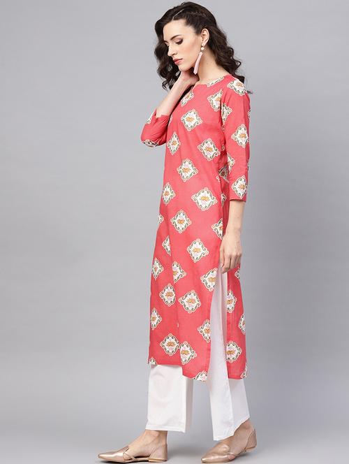 printed straight kurta - 19346763 - Very Small Image - 1
