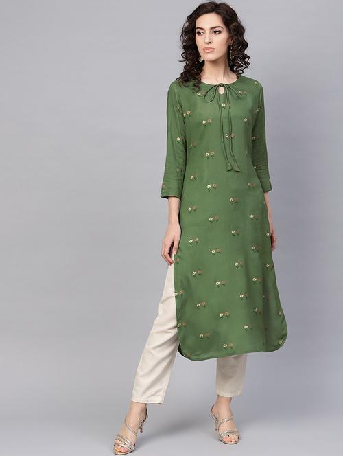 women's straight kurta - 19346791 - Very Small Image - 1