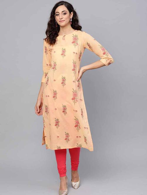 printed straight kurta - 19346808 - Very Small Image - 1