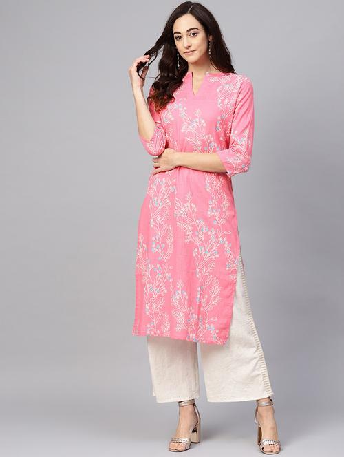 printed straight kurta - 19346835 - Very Small Image - 1