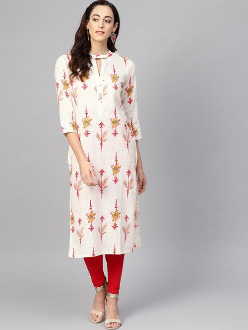 printed straight kurta - 19346863 - Very Small Image - 1