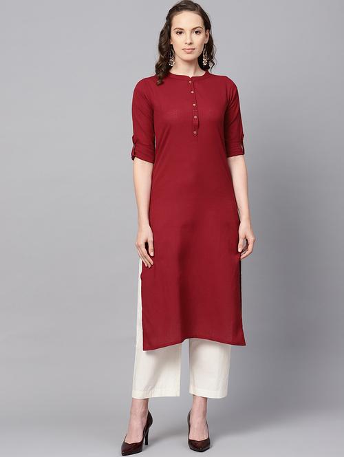 printed straight kurta - 19346867 - Very Small Image - 1