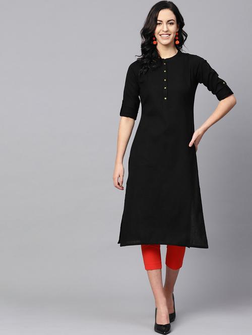 printed straight kurta - 19346869 - Very Small Image - 1