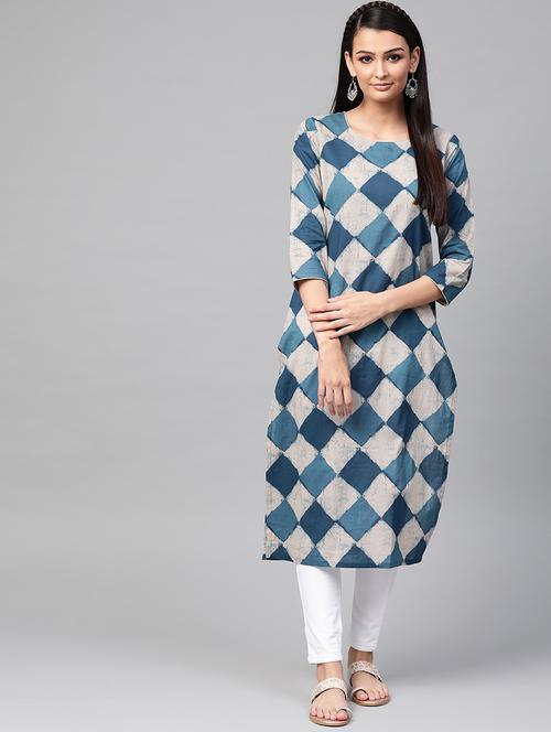 printed straight kurta - 19346911 - Very Small Image - 1