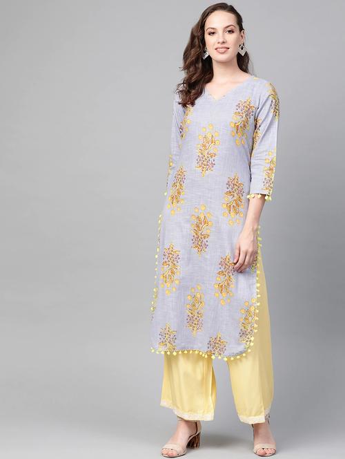 printed straight kurta - 19346925 - Very Small Image - 1