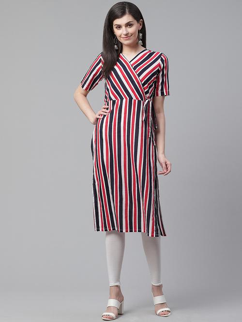 white printed straight kurta - 19347056 - Very Small Image - 1