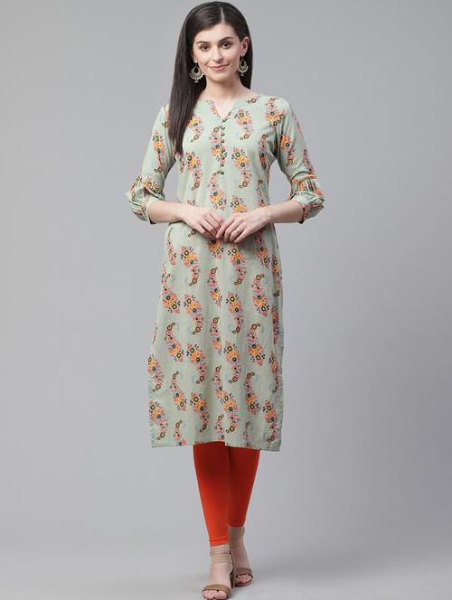 women's straight kurta - 19347143 - Very Small Image - 1
