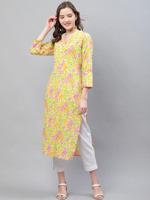 multi colored printed straight kurta - 19347194 - Very Small Image - 1