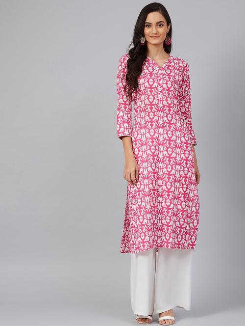 women's straight kurta - 19347239 - Very Small Image - 1