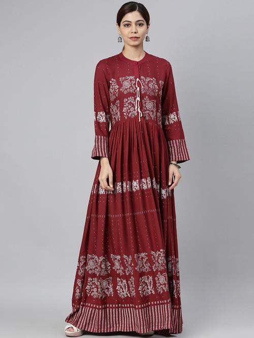 women's flared kurta - 19348061 - Very Small Image - 1