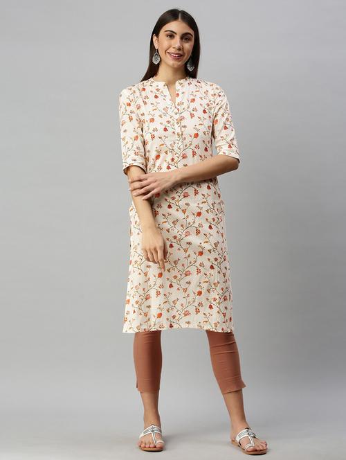 white cotton straight kurta - 19348225 - Very Small Image - 1