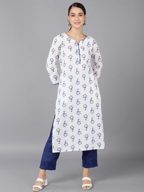 women's straight kurta - 19348453 - Very Small Image - 1