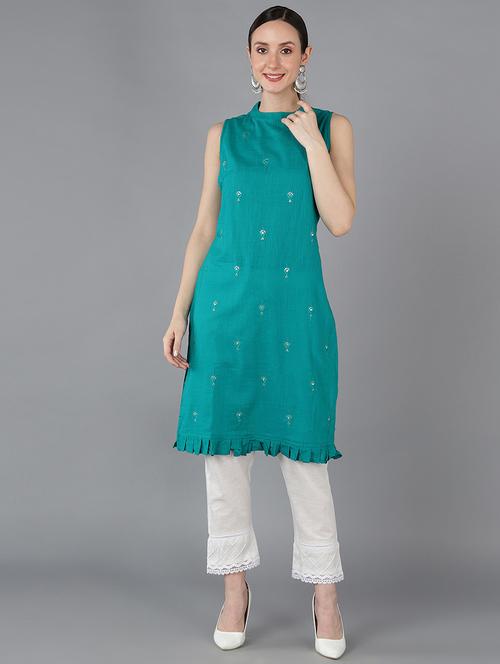 women's straight kurta - 19348579 - Very Small Image - 1
