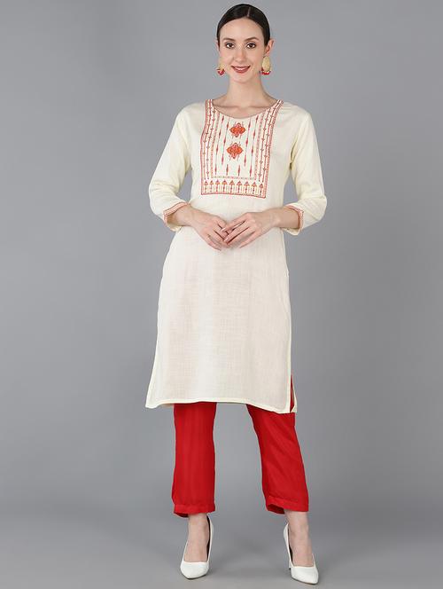 women's straight kurta - 19348580 - Very Small Image - 1